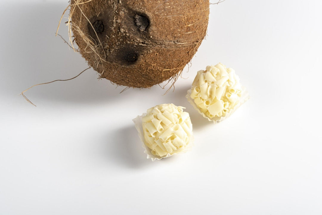 Bossa Nova Coconut Cream and White Chocolate Brazilian Style Truffles, Artisan Luxury Chocolates