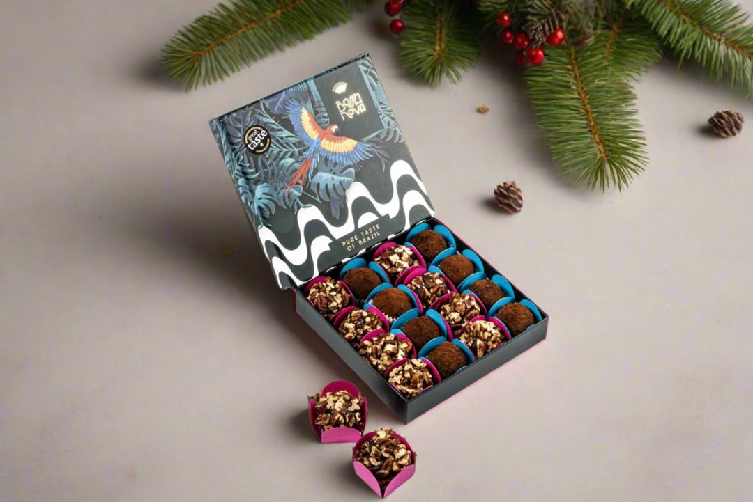 Bossa Nova Dairy-Free Assorted Brazilian Style Chocolate Truffles, Artisan Luxury Chocolate