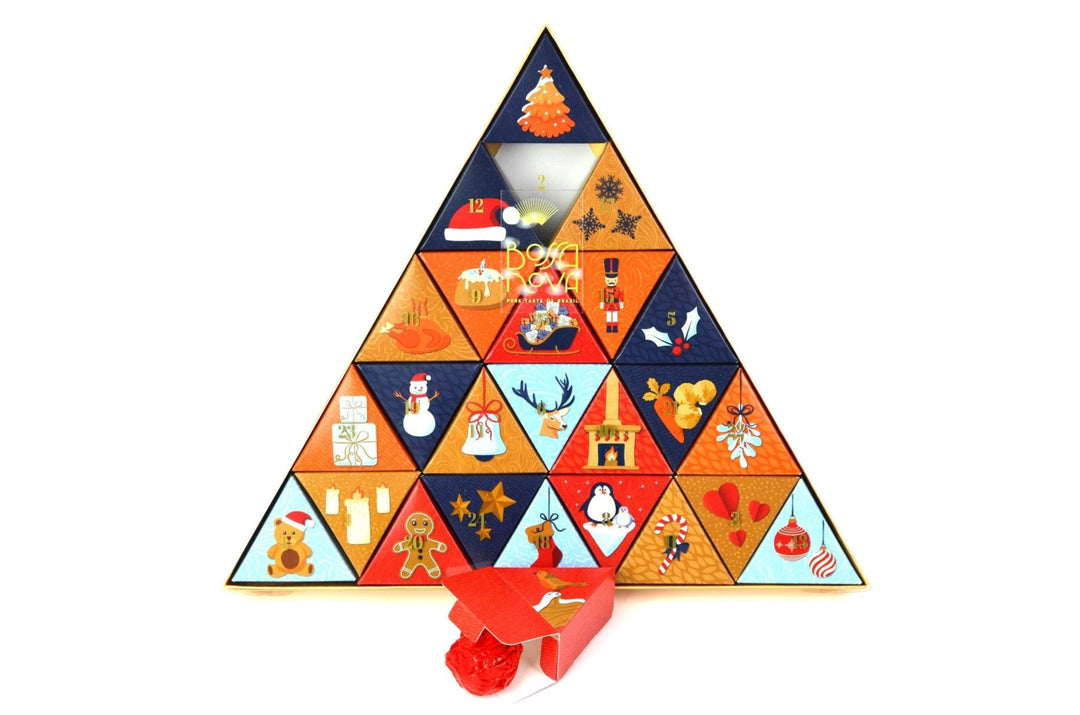 Luxury Bossa Nova Chocolate Advent Calendar, 375g, Classic Chocolate and Vegan options, Artisan Luxury Chocolates