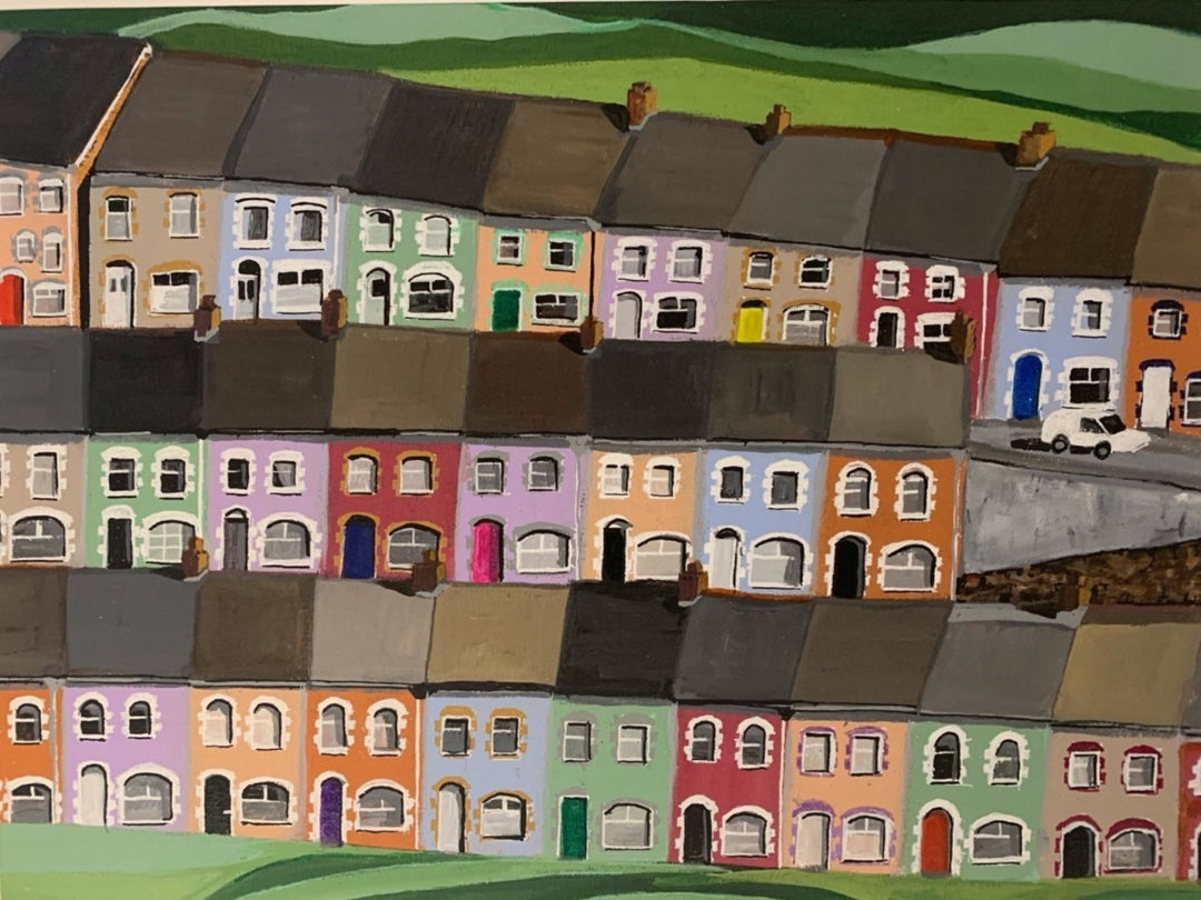 Welsh Vales Scene Chocolate Tin Filled with Brazilian-Style Truffles
