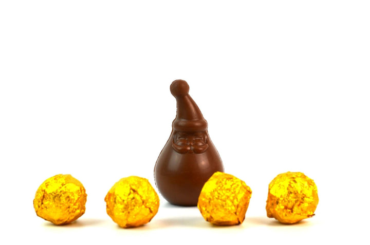 Bossa Nova Milk Chocolate Santa and four Brazilian-Style truffles, 80g, Artisan Luxury Chocolates