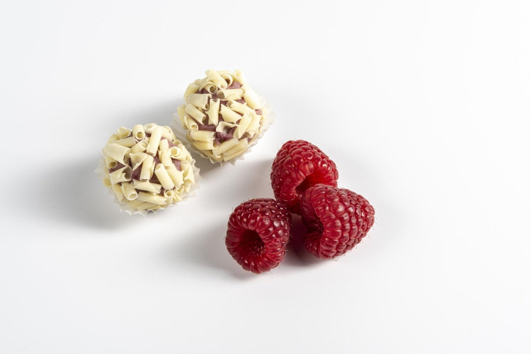 Bossa Nova Raspberry and White Chocolate Brazilian Style Truffles, Artisan Luxury Chocolates