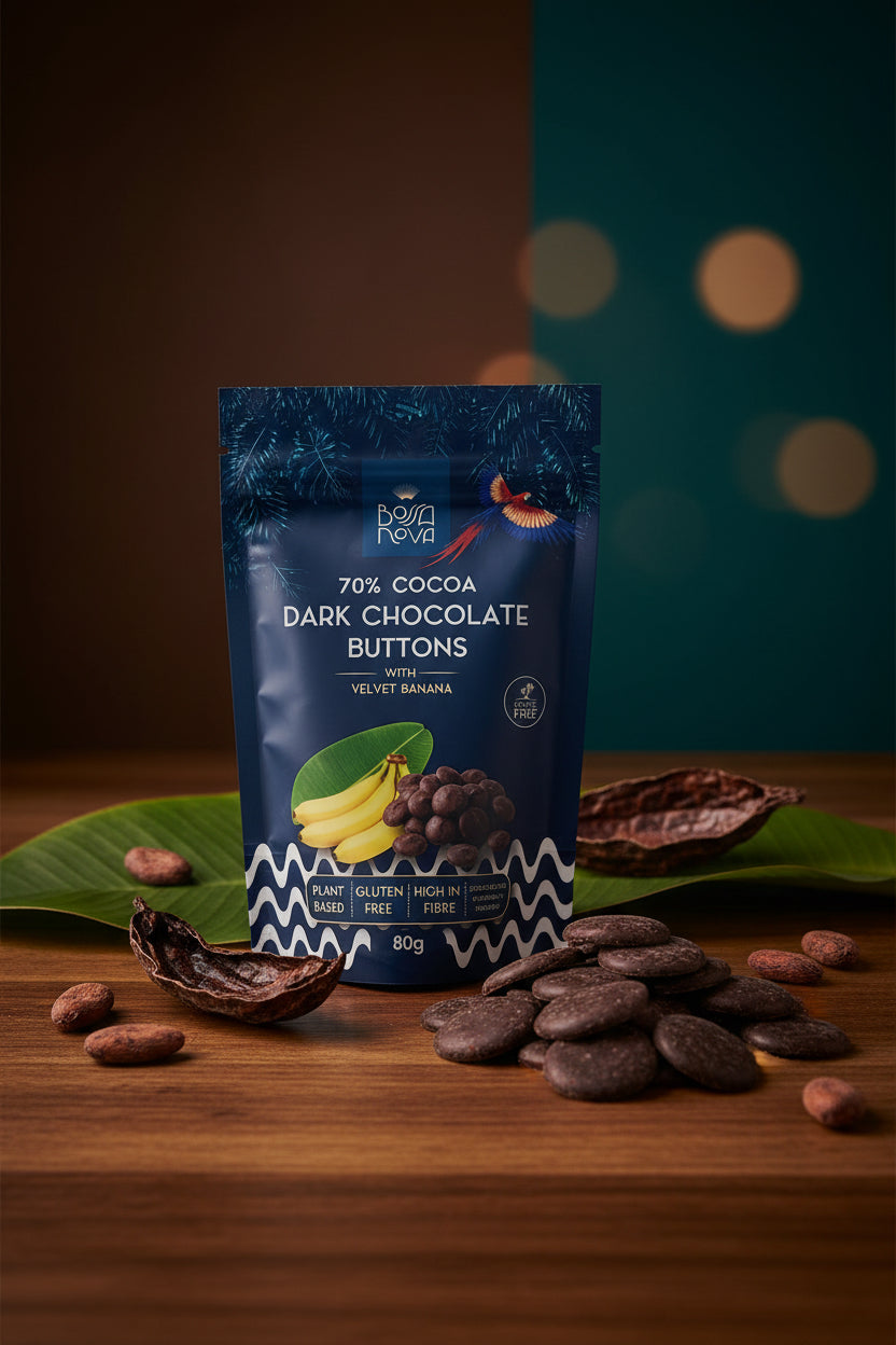 70% Dark Chocolate Buttons with Banana