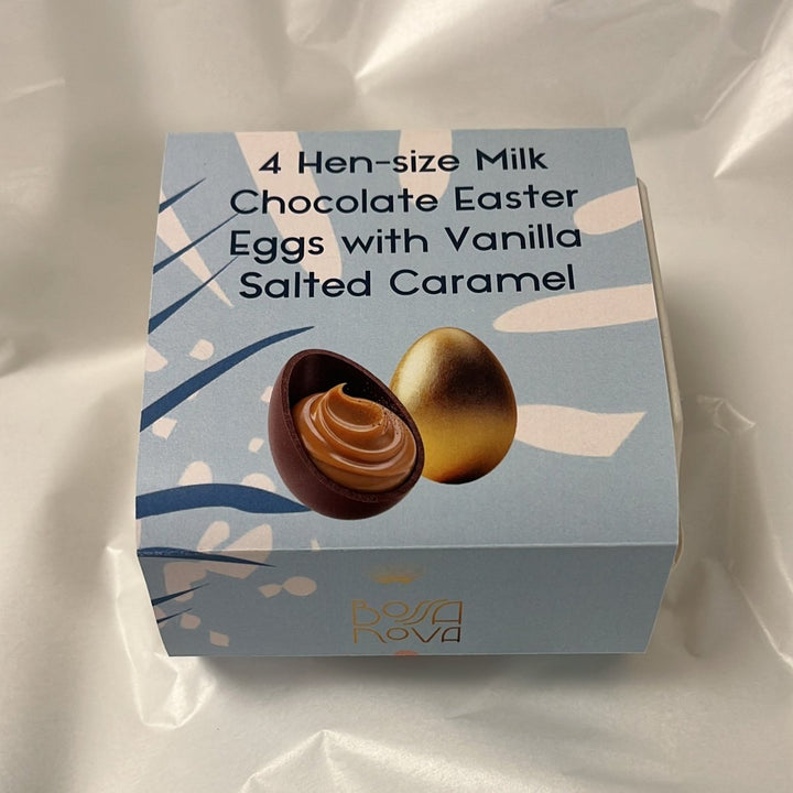 4 Hen - size Milk Chocolate Vanilla Salted Caramel