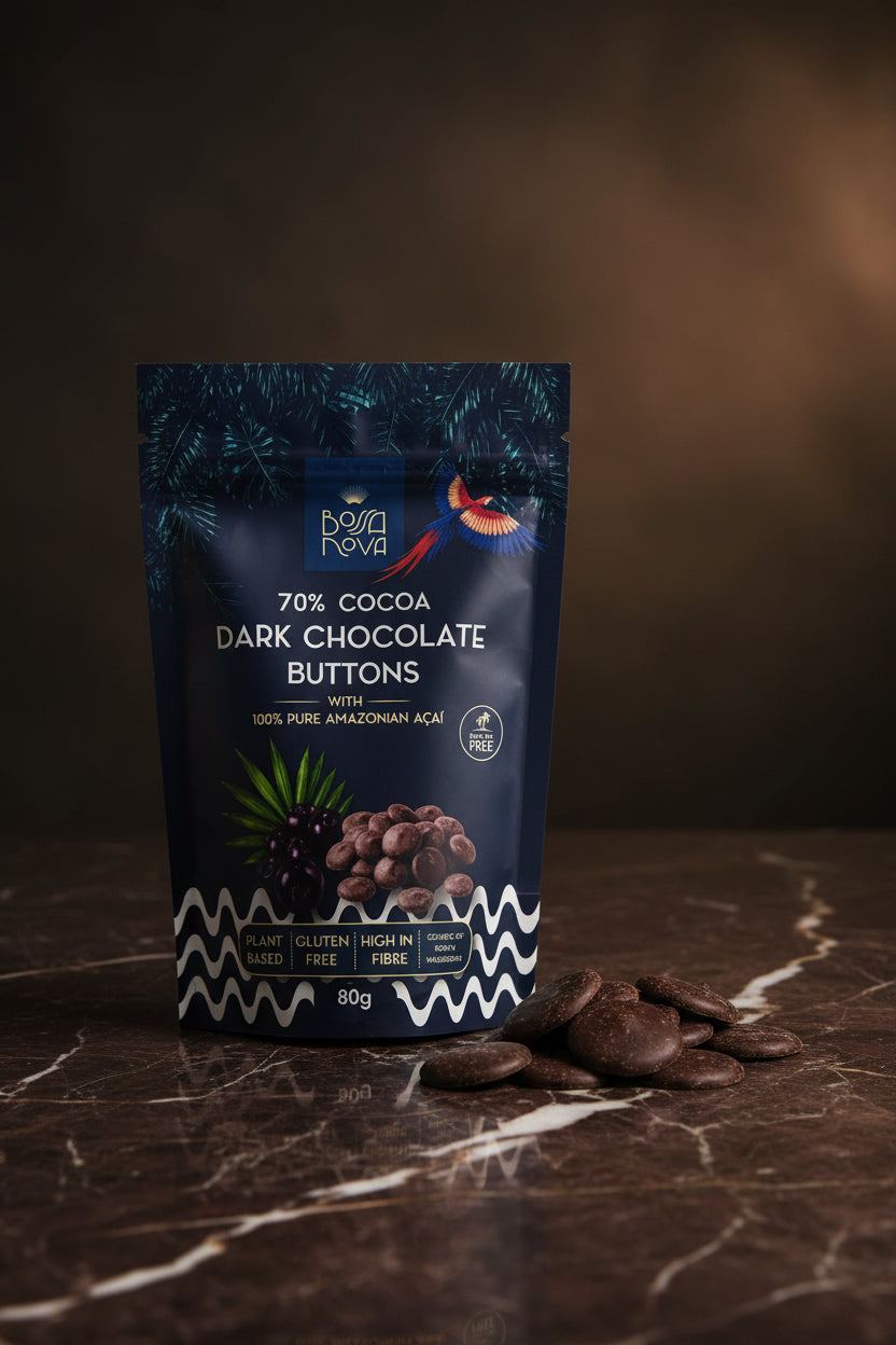 70% Dark Chocolate Buttons with Acai