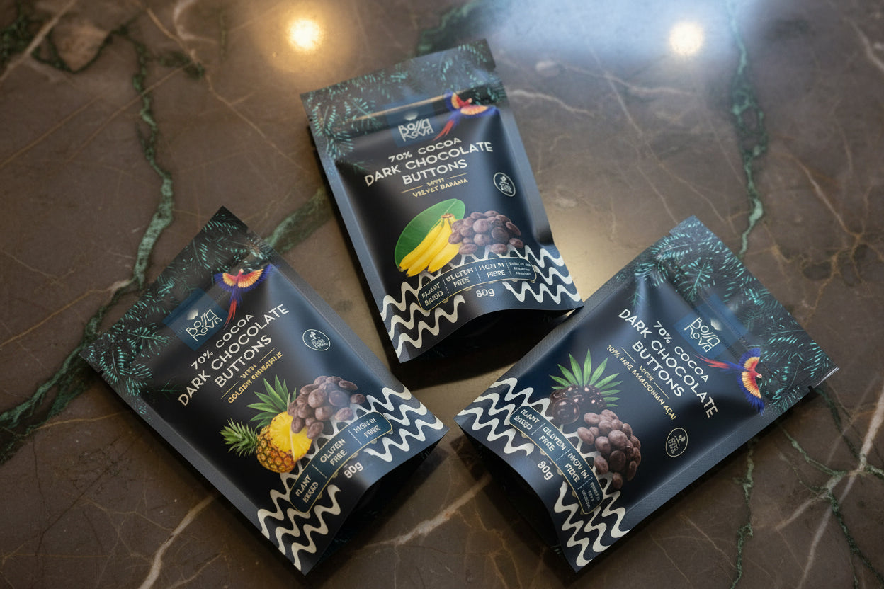 70% Chocolate Buttons bundle (1xAcai, 1xBanana, 1xPineapple)