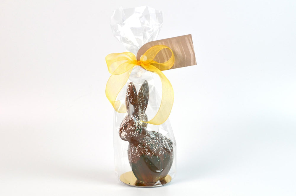 Bossa Nova Hand-painted Luxury Easter Bunny, Milk Chocolate, Artisan Luxury Chocolates